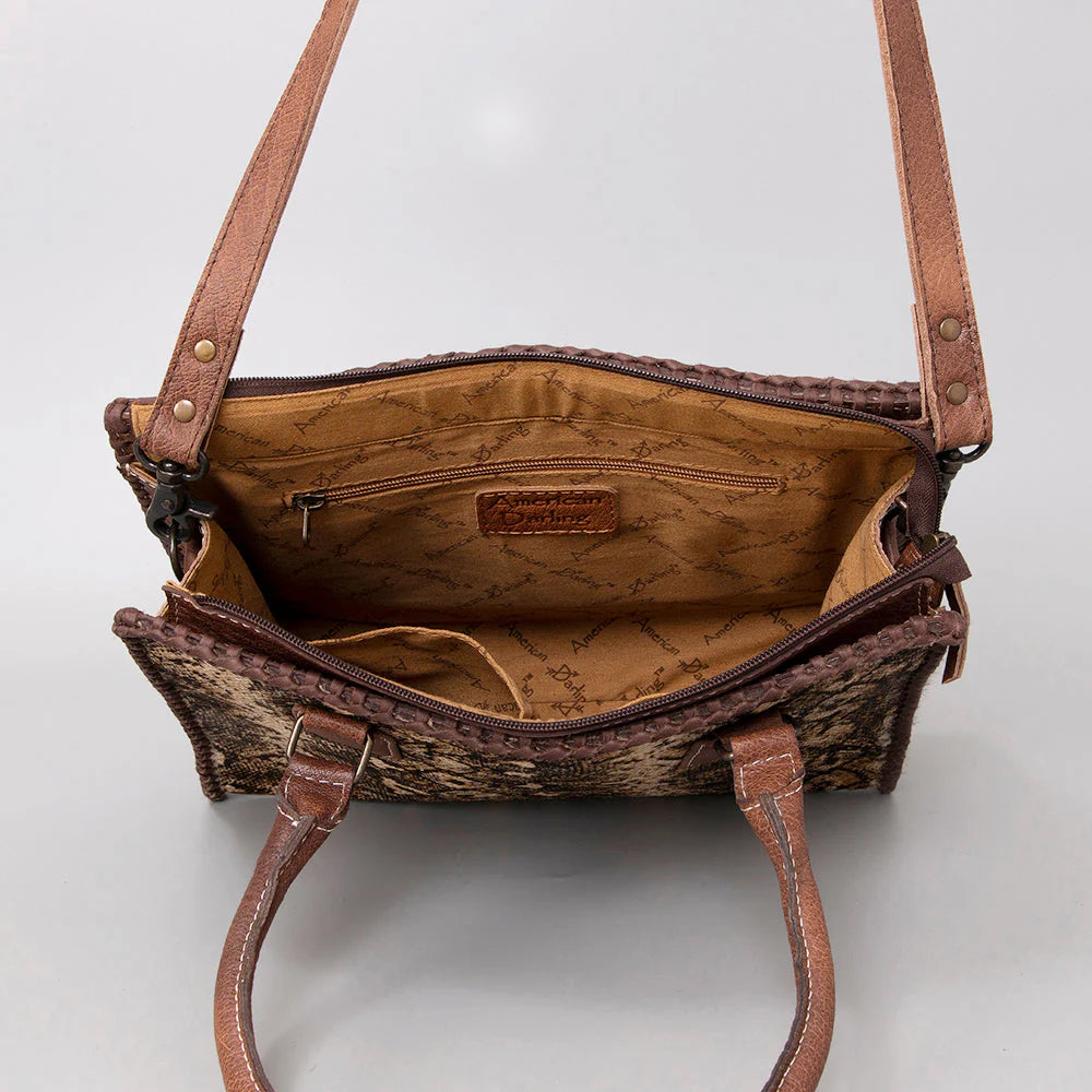 Hobo Hair On Genuine Western Leather Women's Conceal Carry (CCW) Purse - Snake Print