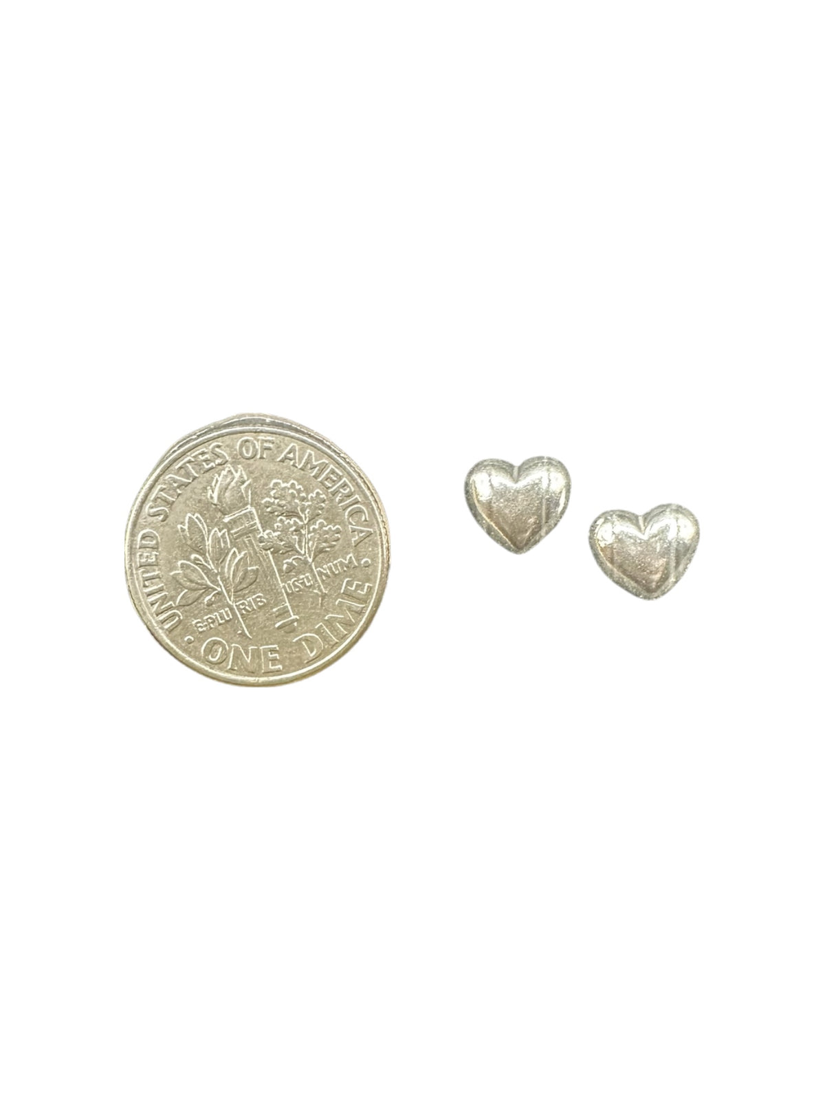 Mini Heart Earrings Sterling Silver Stud Earrings - Handmade Native American