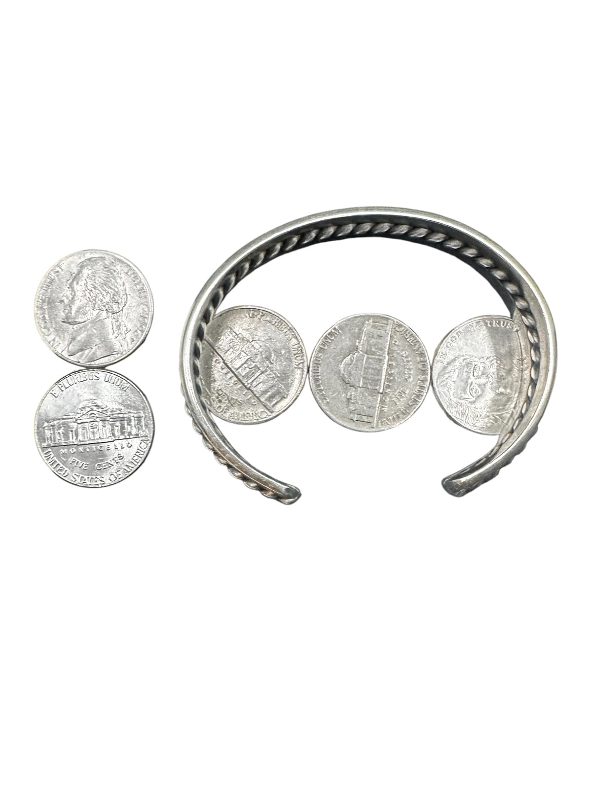 Michael Tahe - Sterling Silver Medium Spiral Bracelet - Handcrafted Native American