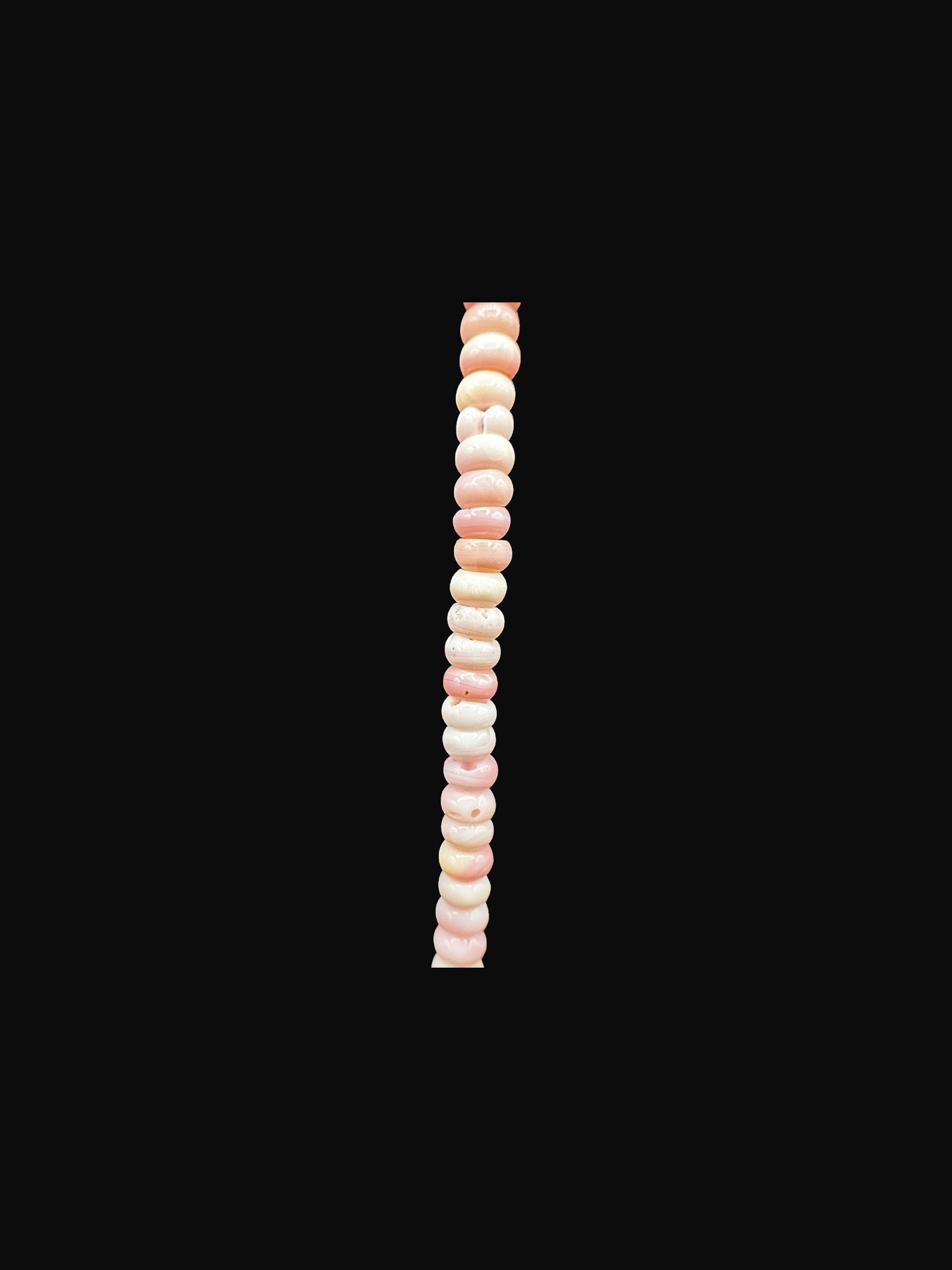 4MM Heishe Necklace - Pink Conch Rondelle Beads - Hand Strung Artisan Collection
