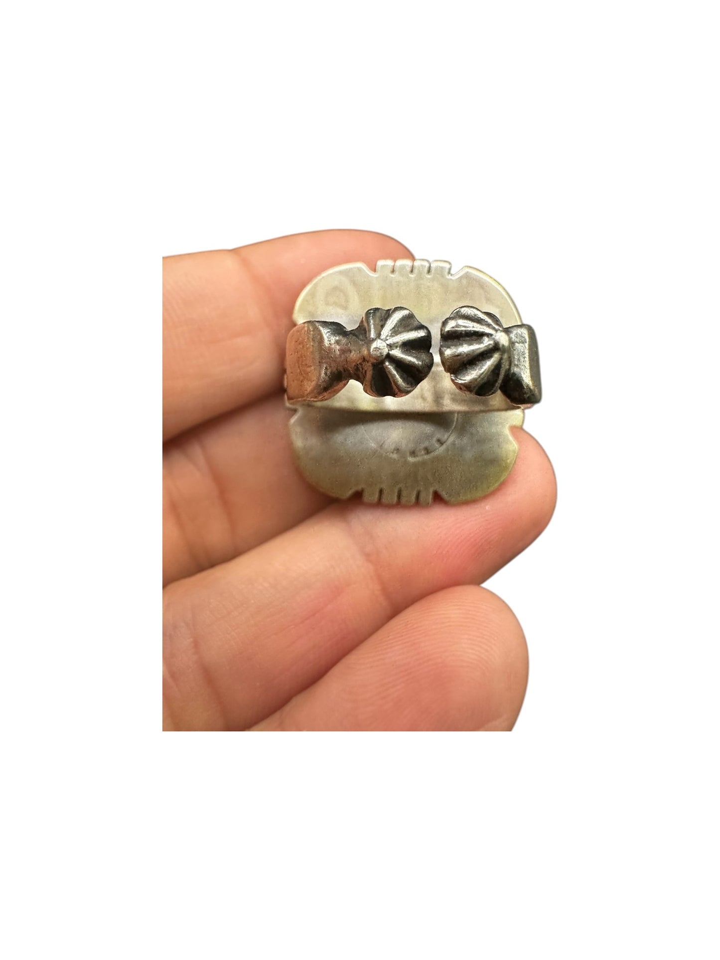 Medium Square Cabochon Ring – Sterling Silver and Genuine Turquoise Ring - Authentic Handmade Native American – John McCray