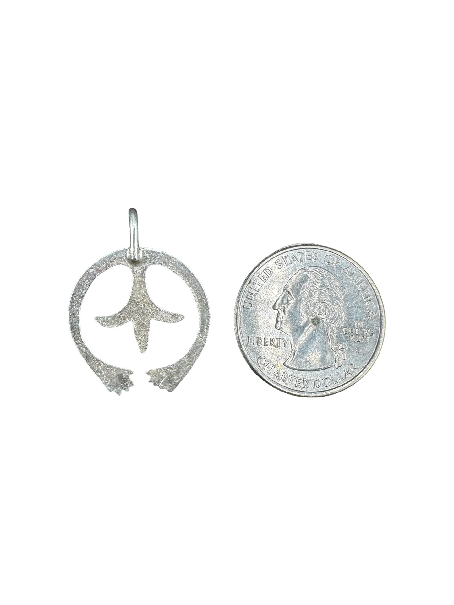 Small Naja Charm - Kingman Turquoise & Sterling Silver - Handmade Artisan Collection