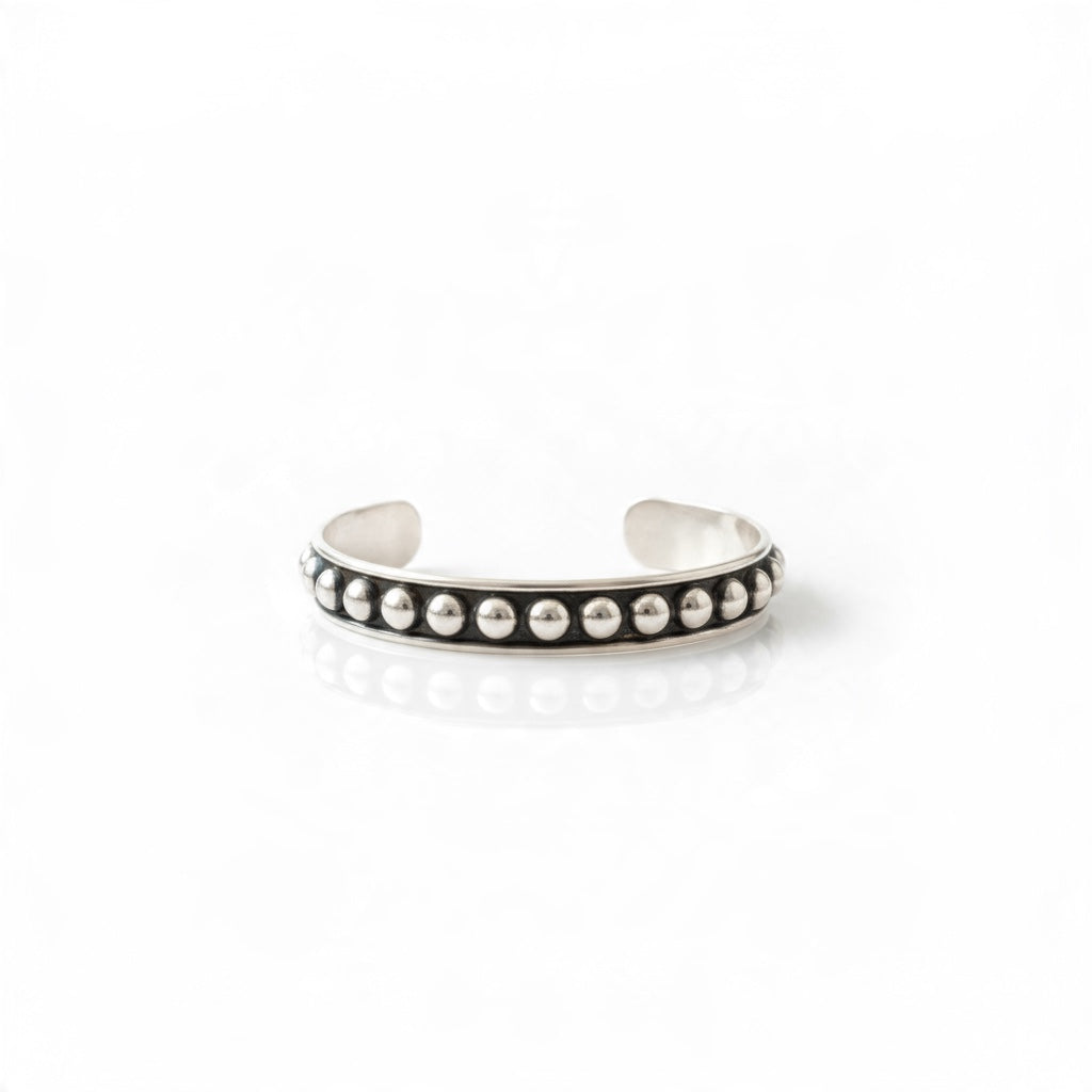 Sterling Silver Flat Pearl Cuff - Ready Made