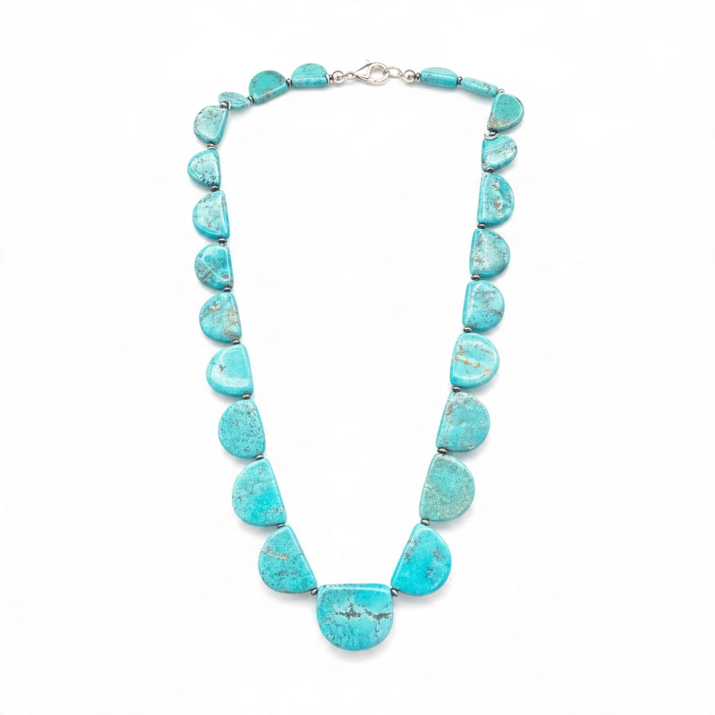 Multi Slab Necklace – Genuine Turquoise  - Handmade Native American