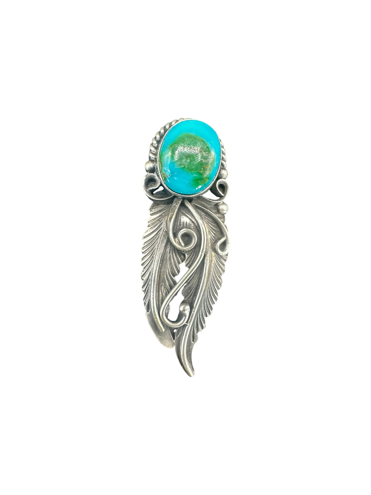 Jimmy Lee - Medium Adjustable Crawler Ring - Sterling Silver & Genuine Turquoise - Handmade Native American