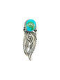 Jimmy Lee - Medium Adjustable Crawler Ring - Sterling Silver & Genuine Turquoise - Handmade Native American