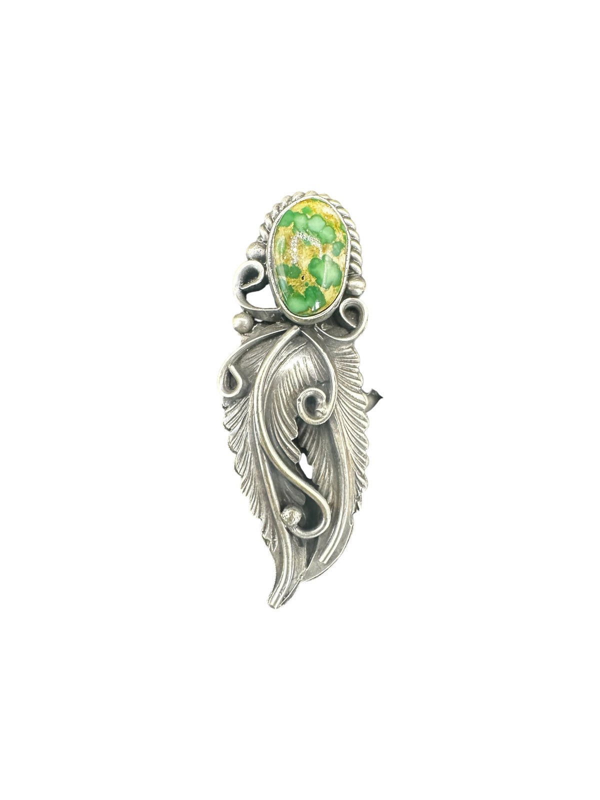 Jimmy Lee - Medium Adjustable Crawler Ring - Sterling Silver & Genuine Turquoise - Handmade Native American