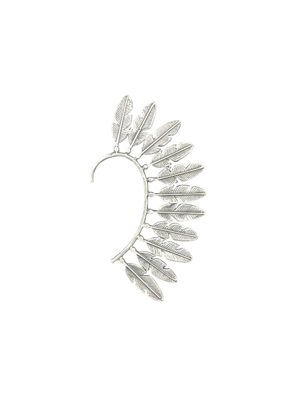 Feather Jacket Cuff, Ear Wrap, Non-Pieced Cuff - Genuine Gemstones and Sterling Silver - Handmade Native American