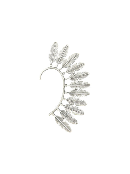 Feather Jacket Cuff, Ear Wrap, Non-Pieced Cuff - Genuine Gemstones and Sterling Silver - Handmade Native American