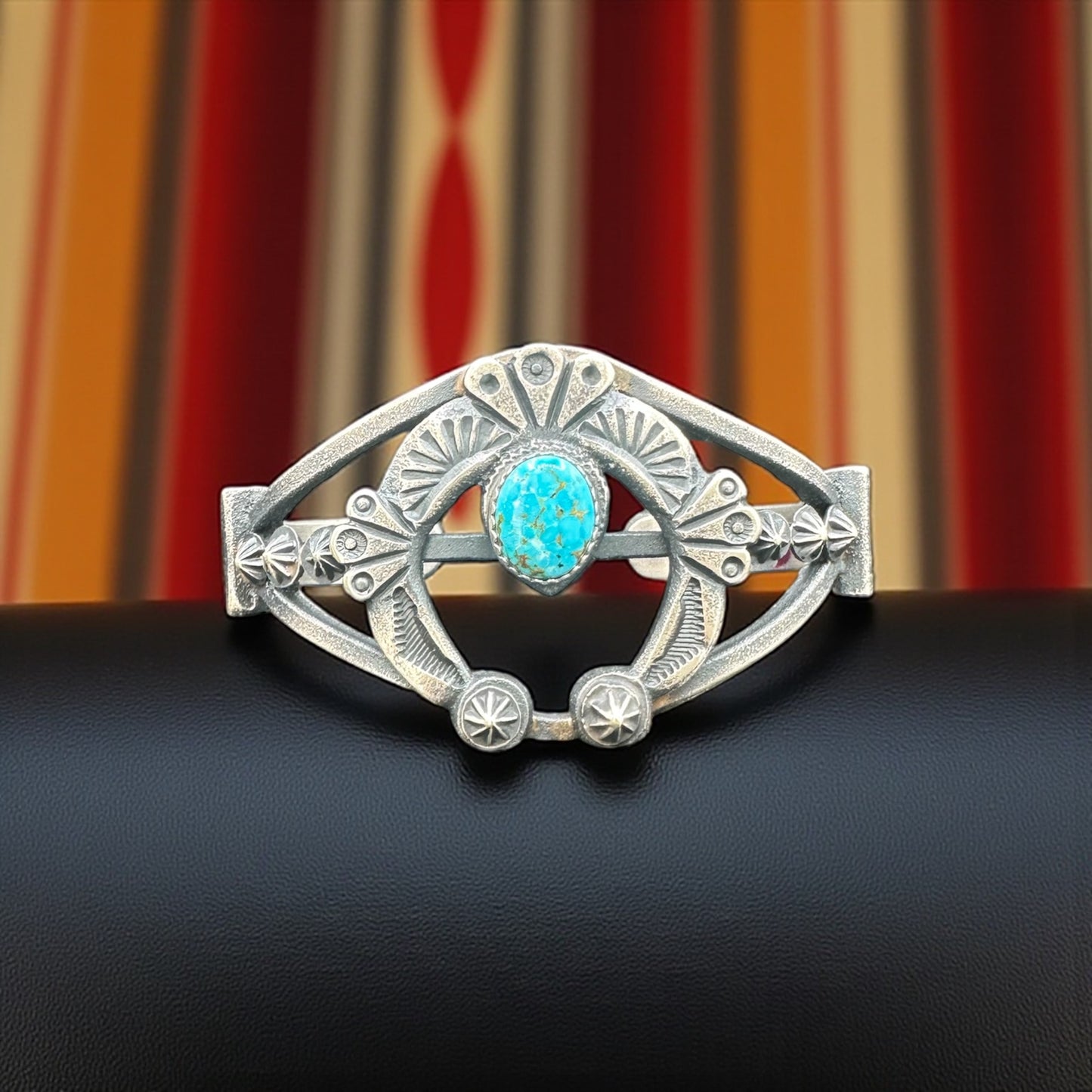 Women's Naja Cuff Kingman Turquoise and Sterling Silver - Handcrafted Native American