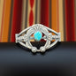 Women's Naja Cuff Kingman Turquoise and Sterling Silver - Handcrafted Native American