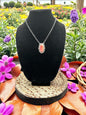 Oval - Queen Pink Shell and Sterling Silver Chain Necklace - Jon McCray - Handcrafted Native American