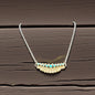 Round Bar - Turquoise/Coral and Sterling Silver Chain Link Necklace - Thomas Jim - Handcrafted Native American