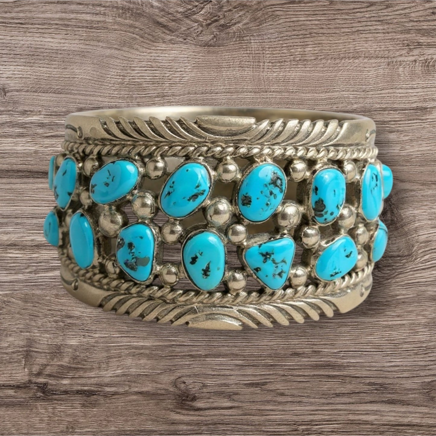 Tommy Moore - Sleeping Beauty Turquoise and Sterling Silver - Navajo Cuff