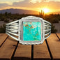 Women's Kings Manassa Turquoise and Sterling Silver Cuff - Handcrafted Native American