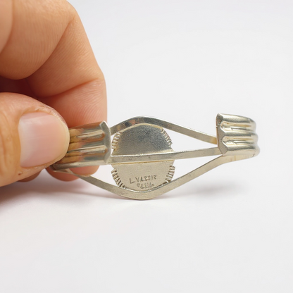 Women's White Buffalo and Sterling Silver Cuff - Handcrafted Native American