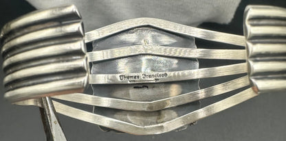 Women's Kings Manassa Turquoise and Sterling Silver Cuff - Handcrafted Native American