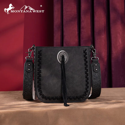 Montana West - Western Crossbody Saddle Bag - Whip Stitch