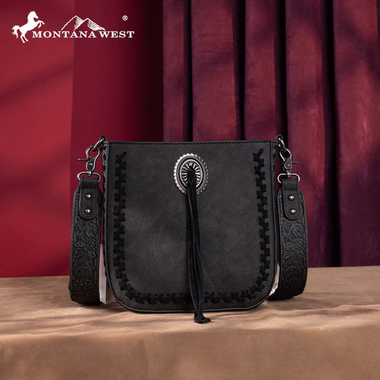 Montana West Tooled Whipstitch Crossbody Purse