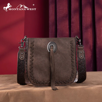 Montana West - Western Crossbody Saddle Bag - Whip Stitch