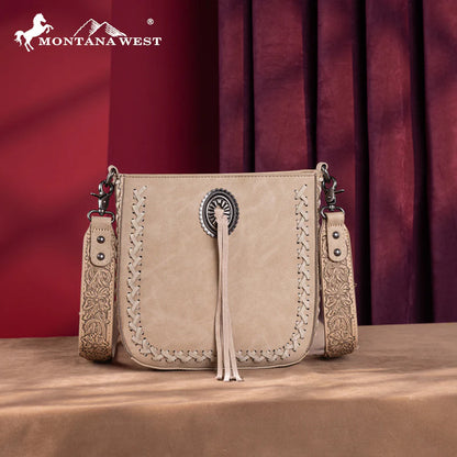 Montana West - Western Crossbody Saddle Bag - Whip Stitch
