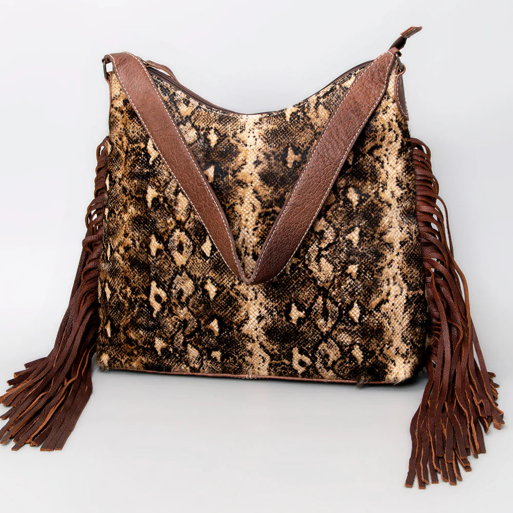 American Darling - Hobo Hair On Genuine Western Leather Women's Conceal Carry (CCW) Purse - Snake Print