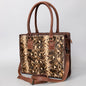 American Darling - Hard Case Women's Conceal Carry (CCW) Purse - Hair On Genuine Western Leather Women Bag with Snake-Print