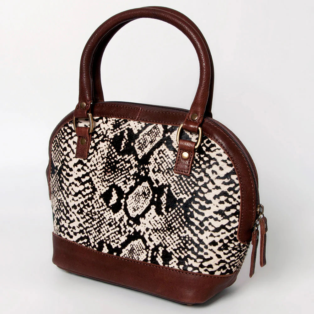 American Darling - Tote Hair on Genuine Western Leather Women Bag with Snake-Print