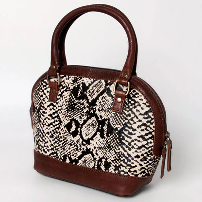 American Darling - Tote Hair on Genuine Western Leather Women Bag with Snake-Print