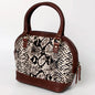 American Darling - Tote Hair on Genuine Western Leather Women Bag with Snake-Print