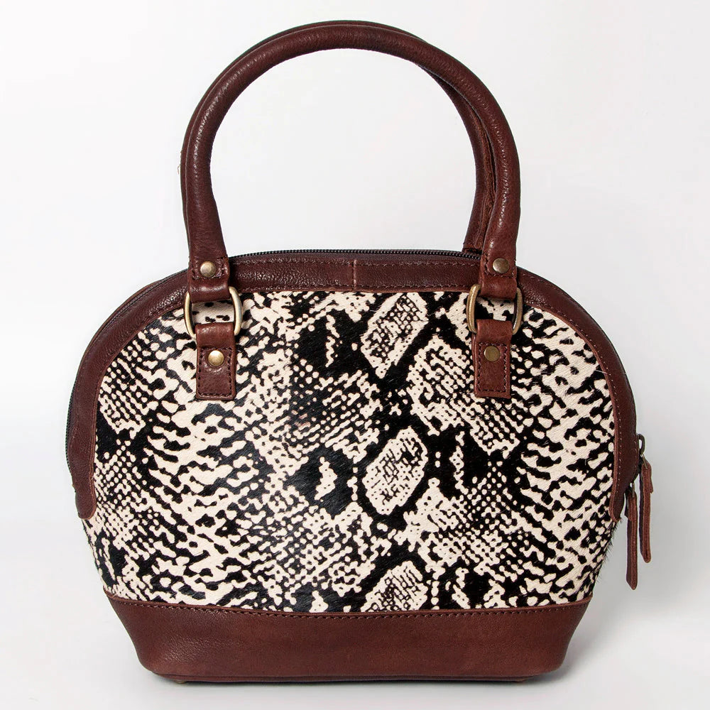 American Darling - Tote Hair on Genuine Western Leather Women Bag with Snake-Print