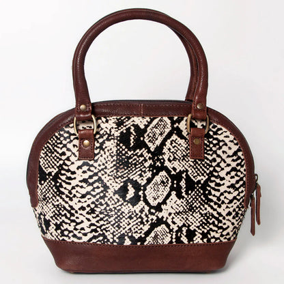 American Darling - Tote Hair on Genuine Western Leather Women Bag with Snake-Print