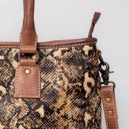 American Darling - Women's Conceal Carry (CCW) Purse - Hair On Genuine Western Leather Women Bag with Snake-Print