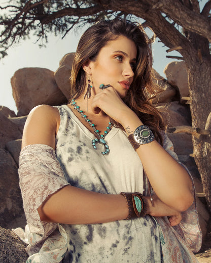 CLEARANCE - Shielded by Strength - Leather Cuff - Not Native