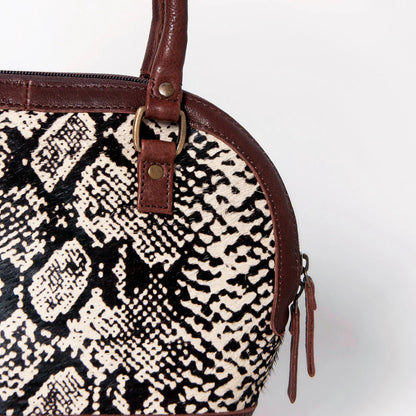 American Darling - Tote Hair on Genuine Western Leather Women Bag with Snake-Print