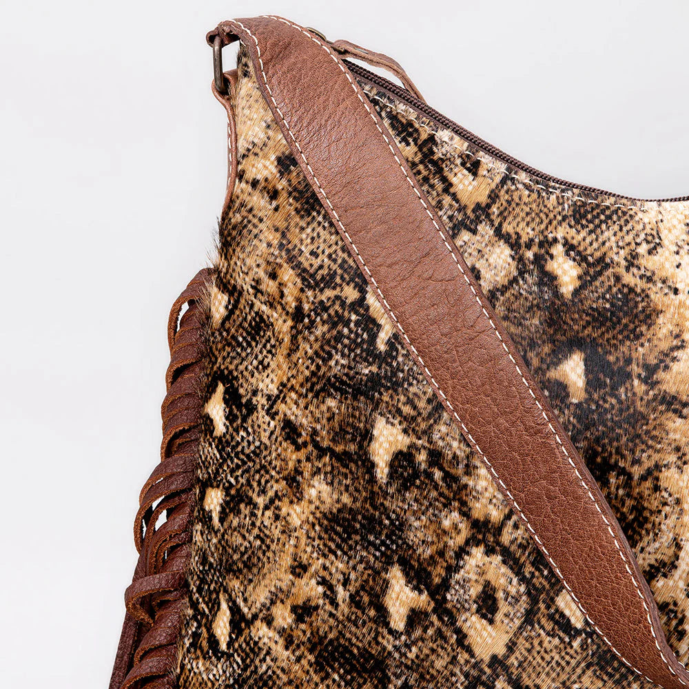American Darling - Hobo Hair On Genuine Western Leather Women's Conceal Carry (CCW) Purse - Snake Print
