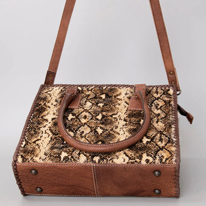 Hobo Hair On Genuine Western Leather Women's Conceal Carry (CCW) Purse - Snake Print