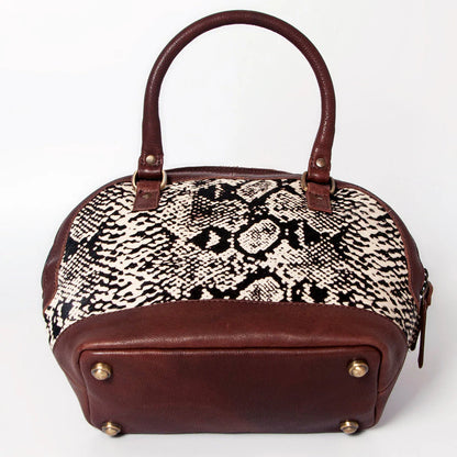 American Darling - Tote Hair on Genuine Western Leather Women Bag with Snake-Print