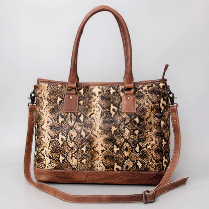 American Darling - Women's Conceal Carry (CCW) Purse - Hair On Genuine Western Leather Women Bag with Snake-Print