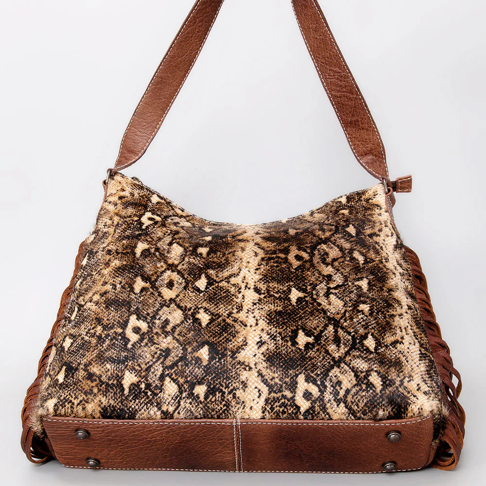 American Darling - Hobo Hair On Genuine Western Leather Women's Conceal Carry (CCW) Purse - Snake Print