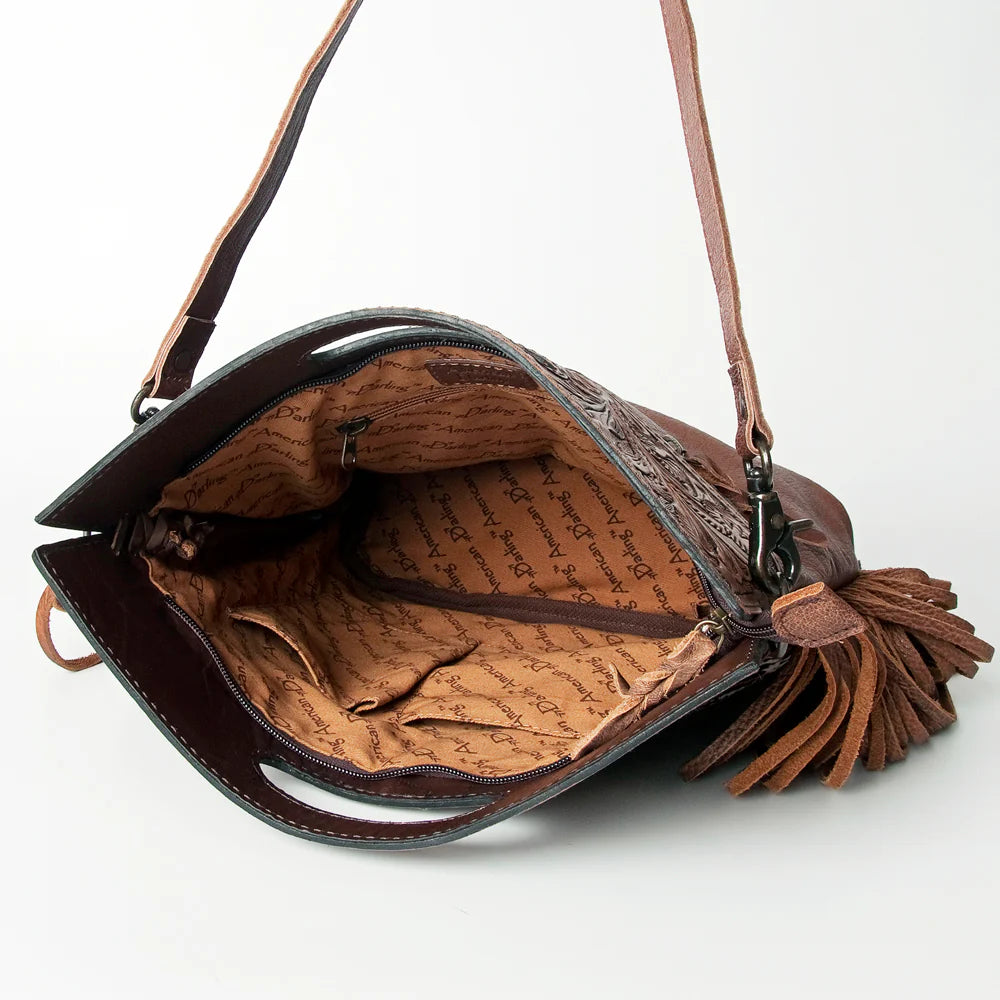 American Darling - Crossbody Genuine Western Leather Women Bag - Snake Print