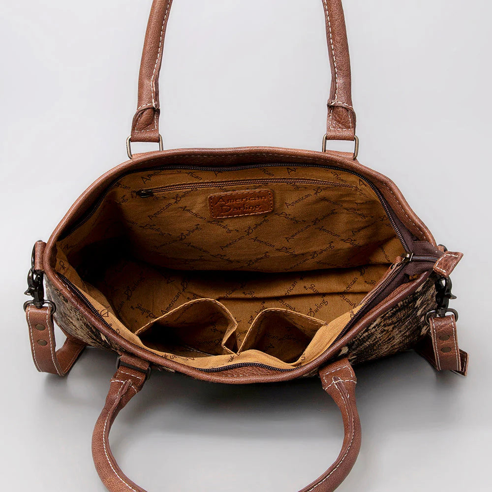 American Darling - Women's Conceal Carry (CCW) Purse - Hair On Genuine Western Leather Women Bag with Snake-Print