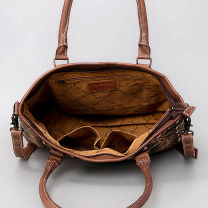 American Darling - Women's Conceal Carry (CCW) Purse - Hair On Genuine Western Leather Women Bag with Snake-Print