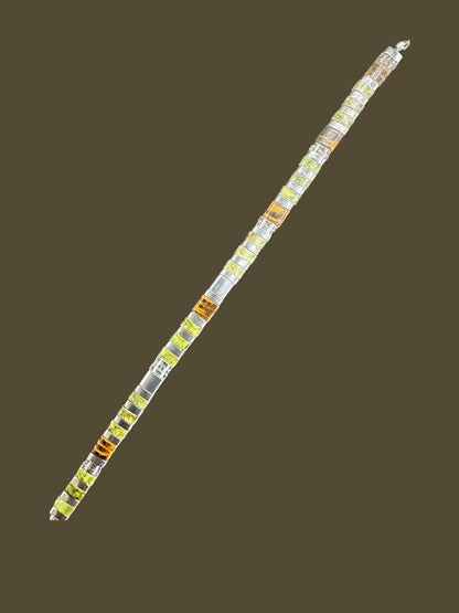 Dainty Tila Square Flat Beads - Stainless Steel Chain Bracelets - Ready Made