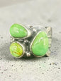 Emer Thompson Cigar Ring - Small Cluster - Genuine Turquoise- Handmade Native American