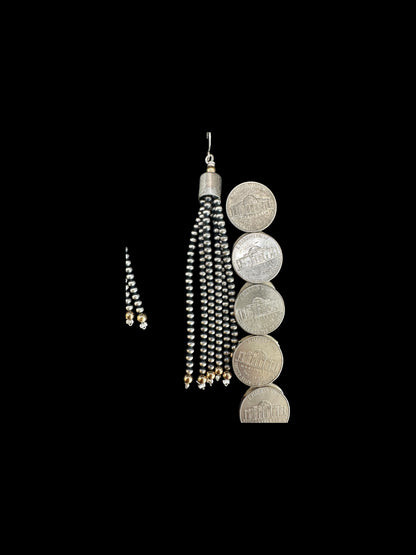Begay - Long Tassel Sterling Silver 3MM Pearls w. Gold Filled Pearls - Hand Strung Native American