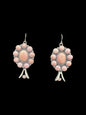 Marcella James - Large Cluster Squash Blossom Hook Dangle Earrings – Sterling Silver & Genuine Pink Conch -  Native American Handmade by Marcella James (Copy) (Copy)