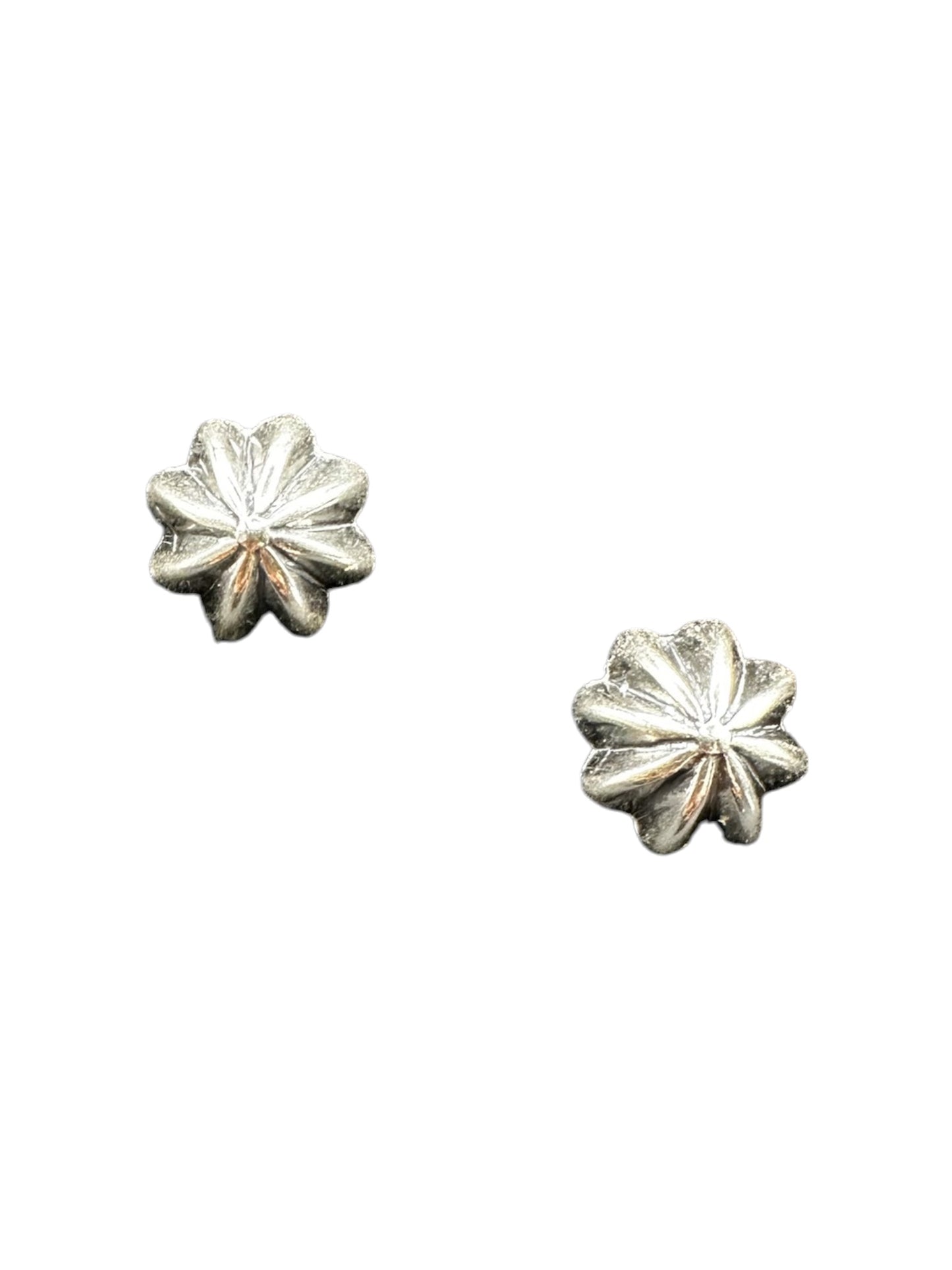 Mini Concho Earrings Sterling Silver Stud Earrings - Handmade Native American