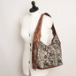 American Darling - Women's Conceal Carry (CCW) Purse - Hobo Hair on Genuine Western Leather with Snake-Print