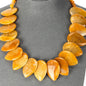 Teardrop Pillow Necklace - Natural Gemstones - Hand Strung Artisan Collection
